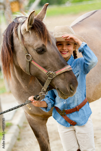 Photo: Ranch - Lovely girl with horse on the ranch Ranch - Lovely girl with horse on the ranch