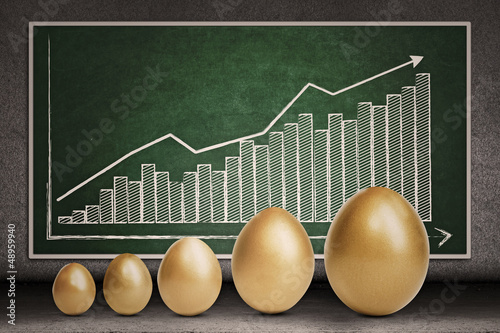 Photo: Profit growth on chalkboard Profit growth on chalkboard