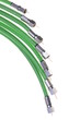 Green coaxial cable tv withe connectors 