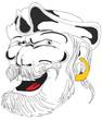 Old pirate portrait