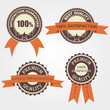 Vector: Set of quality labels with retro vintage design Set of quality labels with retro vintage design
