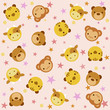 Vektor: pattern with baby animals pattern with baby animals