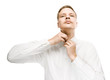 Photo: Young professional adult buttoning up. Young professional adult buttoning up.