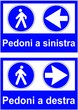 CARTELLO PEDONI A DESTRA O SINISTRA 2