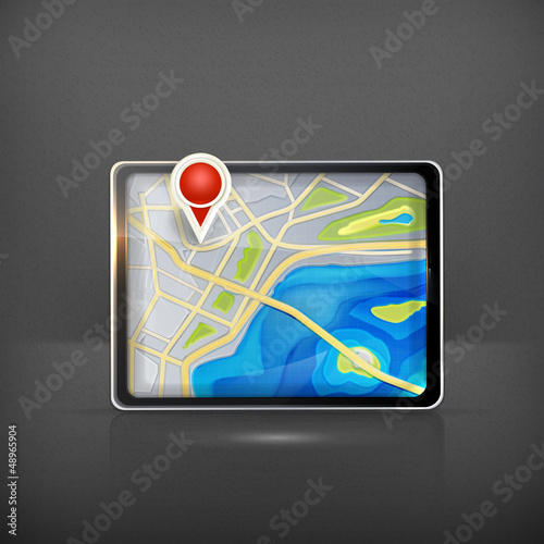 Vector: GPS map GPS map