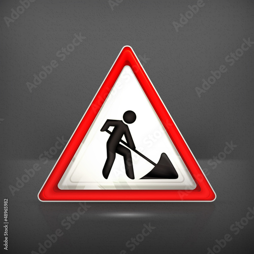 Vector: Roadworks sign Roadworks sign