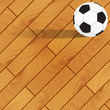 Football on wood background and texture