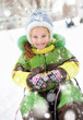 girl sledding