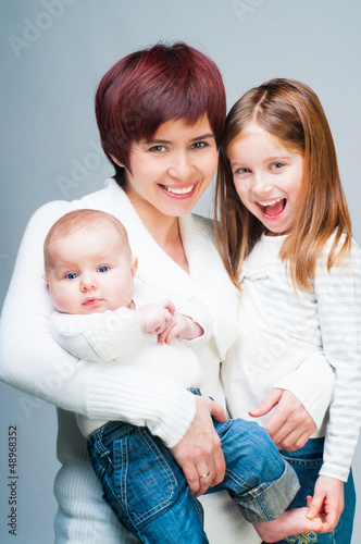 Photo: Mother with babies Mother with babies