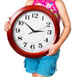 girl with clock