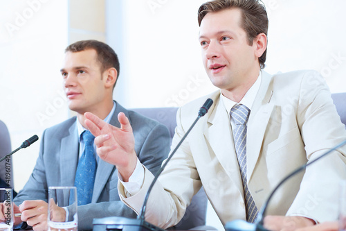 Photo: Two businessmen at meeting Two businessmen at meeting