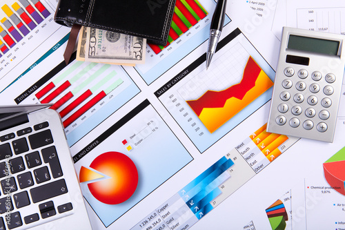 Photo: Financial papers on the table Financial papers on the table