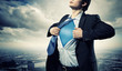 Young superhero businessman