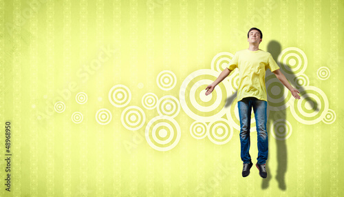 Photo: young man dancing and jumping... young man dancing and jumping...