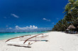Boat on tropical beach