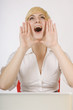 Blond Woman Yelling