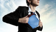 Young superhero businessman