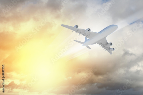 Photo: Image of airplane in sky Image of airplane in sky