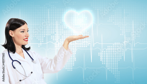 Photo: Illustration with heart beat Illustration with heart beat