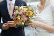 Bride holding a wedding bouquet