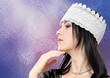 Young Woman Profile Fashion Studio Portrait