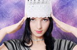 Young Woman Fashion Studio Portrait Purple