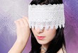 Young Woman Fashion Studio Blindfold Portrait