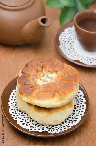 Photo: homemade open meat pies (belyashi) homemade open meat pies (belyashi)