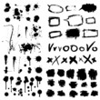 Ink splatters. Grunge design elements collection.