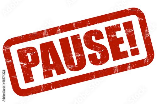 Illustration: Grunge Stempel rot PAUSE! Grunge Stempel rot PAUSE!