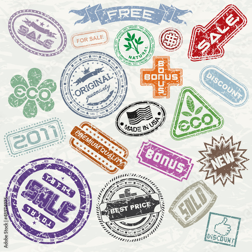 Vector: Vintage Sale Stamps collection. Vector Design Elements Vintage Sale Stamps collection. Vector Design Elements