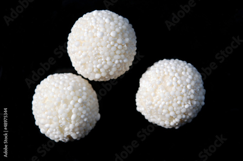 Photo: Three round candies Three round candies