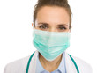 Portrait of medical doctor woman in mask