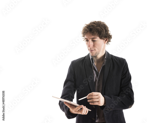 Photo: Young Businessman with tablet Young Businessman with tablet