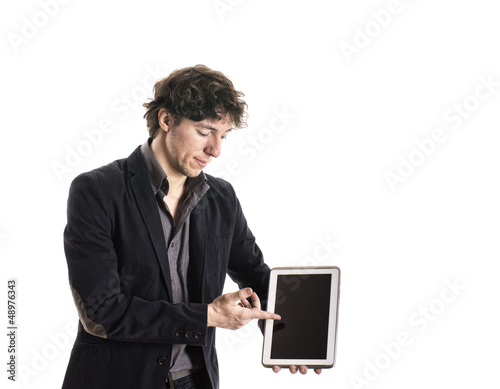 Photo: Young Businessman with tablet Young Businessman with tablet