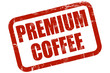 Grunge Stempel rot PREMIUM COFFEE