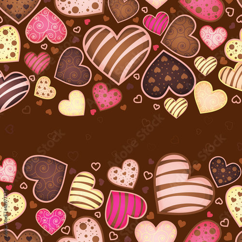 Vector: invitation card with sweetmeat in form heart invitation card with sweetmeat in form heart