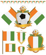 Vektor: ivory coast flags ivory coast flags