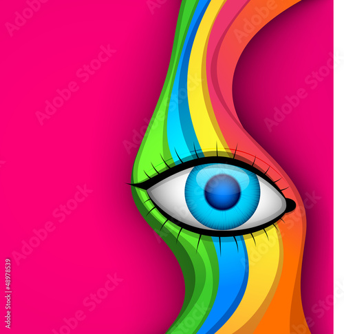 Vector: Happy Women's Day greeting card or background with beautiful blu Happy Women's Day greeting card or background with beautiful blu