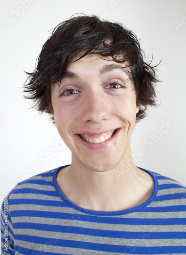 Photo: cheerful smiling teenager years cheerful smiling teenager years