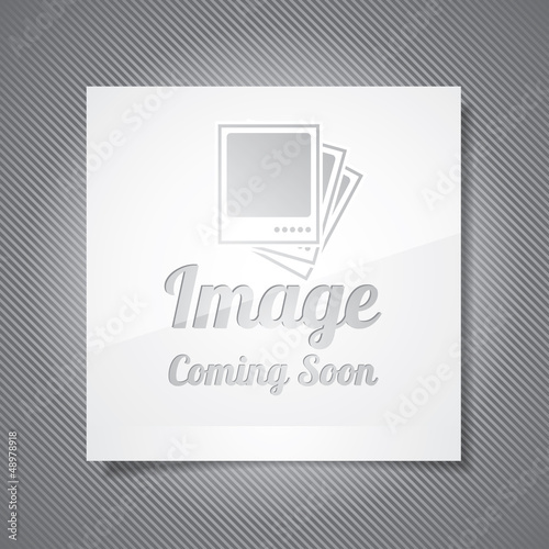 Vector: Coming Soon illustration with abstract picture frame on grey bac Coming Soon illustration with abstract picture frame on grey bac