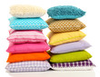 Hills colorful pillows isolated on white