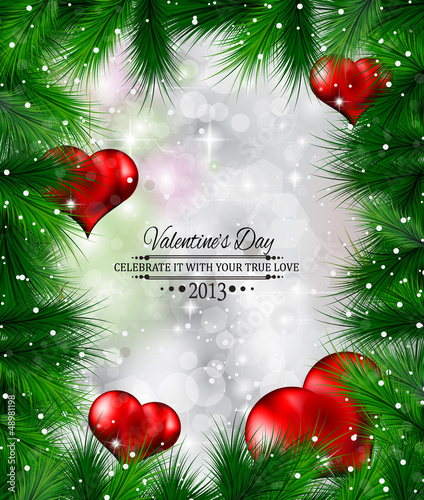 Vector: Valentine's Day party invitation flyer background Valentine's Day party invitation flyer background