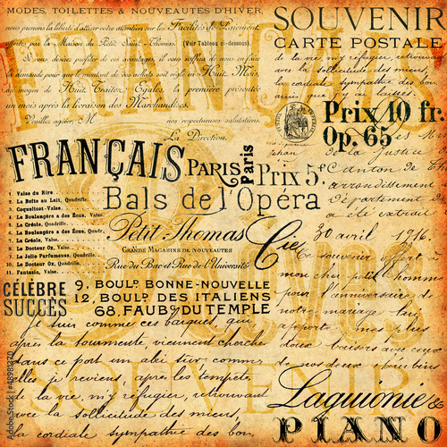 Illustration: French Vintage background French Vintage background