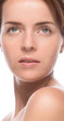 young beautiful woman demonstrate her perfect skin