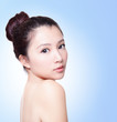 sexy beautiful woman face and shoulders