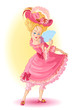 Beautiful fairy-tale princess girl in medieval era dress