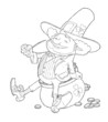 elf leprechaun smoking pipe for saint patrick's day vector