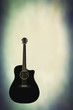 retro black guitar