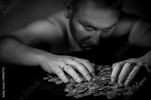 Photo: greedy man greedy man